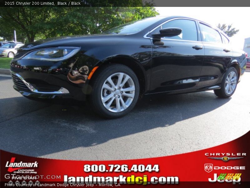 Black / Black 2015 Chrysler 200 Limited