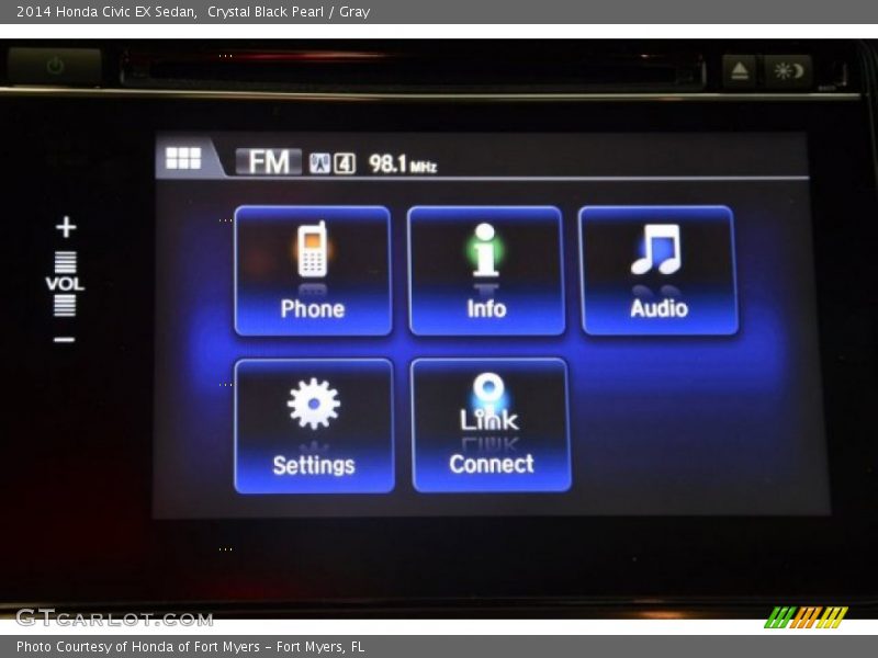 Crystal Black Pearl / Gray 2014 Honda Civic EX Sedan