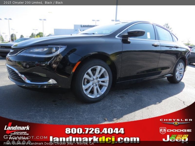 Black / Black 2015 Chrysler 200 Limited