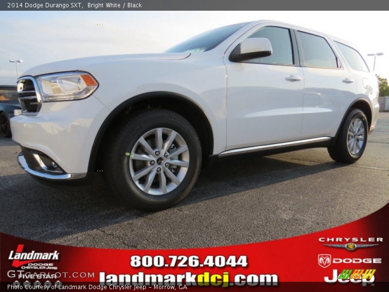 Bright White / Black 2014 Dodge Durango SXT