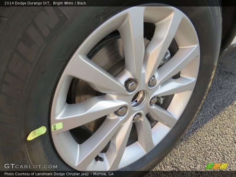 Bright White / Black 2014 Dodge Durango SXT