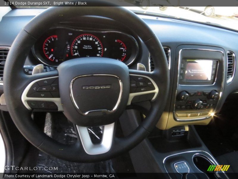 Bright White / Black 2014 Dodge Durango SXT