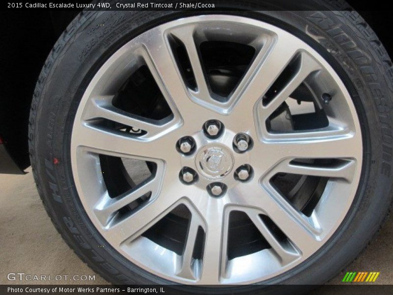 Crystal Red Tintcoat / Shale/Cocoa 2015 Cadillac Escalade Luxury 4WD