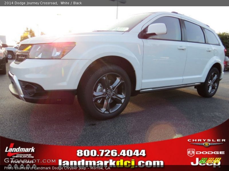 White / Black 2014 Dodge Journey Crossroad