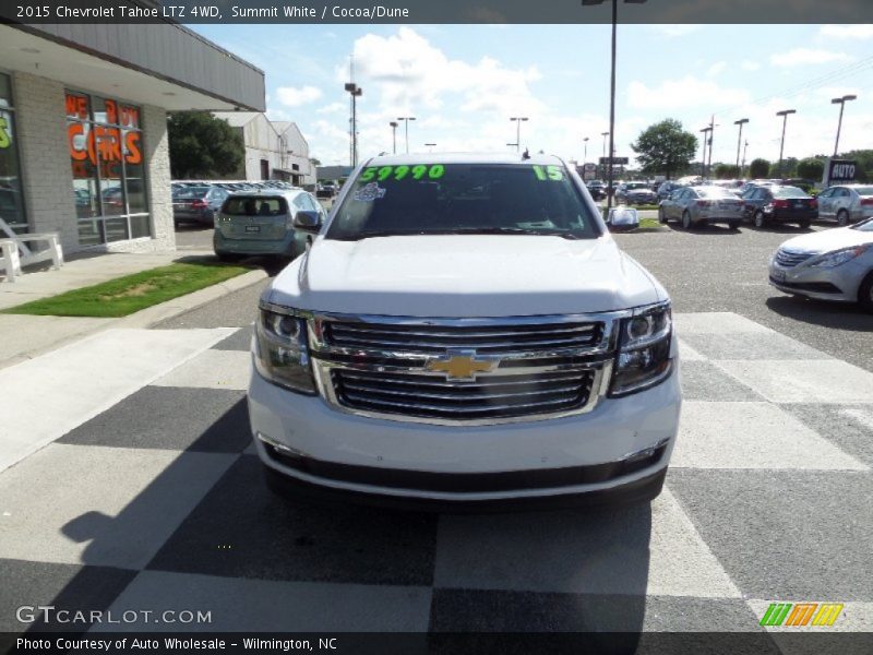 Summit White / Cocoa/Dune 2015 Chevrolet Tahoe LTZ 4WD