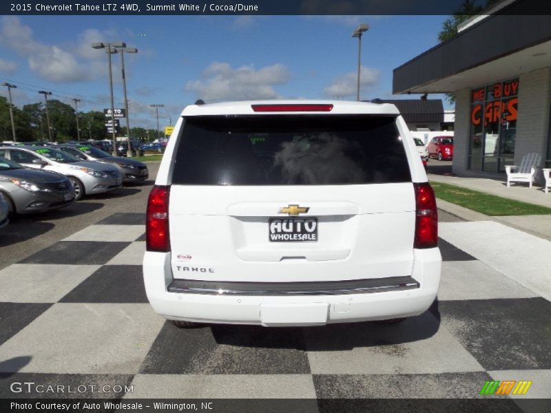 Summit White / Cocoa/Dune 2015 Chevrolet Tahoe LTZ 4WD