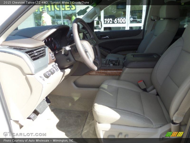 Summit White / Cocoa/Dune 2015 Chevrolet Tahoe LTZ 4WD