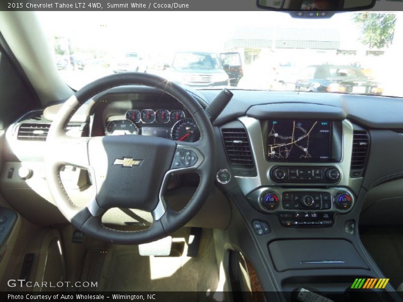 Summit White / Cocoa/Dune 2015 Chevrolet Tahoe LTZ 4WD