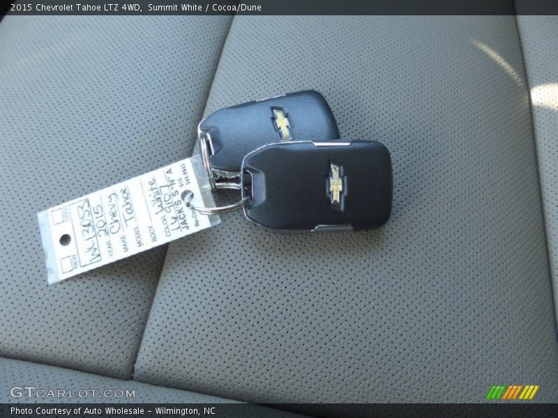 Summit White / Cocoa/Dune 2015 Chevrolet Tahoe LTZ 4WD