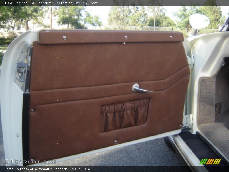 White / Brown 1956 Porsche 356 Speedster ReCreation