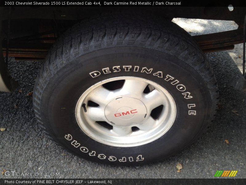 Dark Carmine Red Metallic / Dark Charcoal 2003 Chevrolet Silverado 1500 LS Extended Cab 4x4