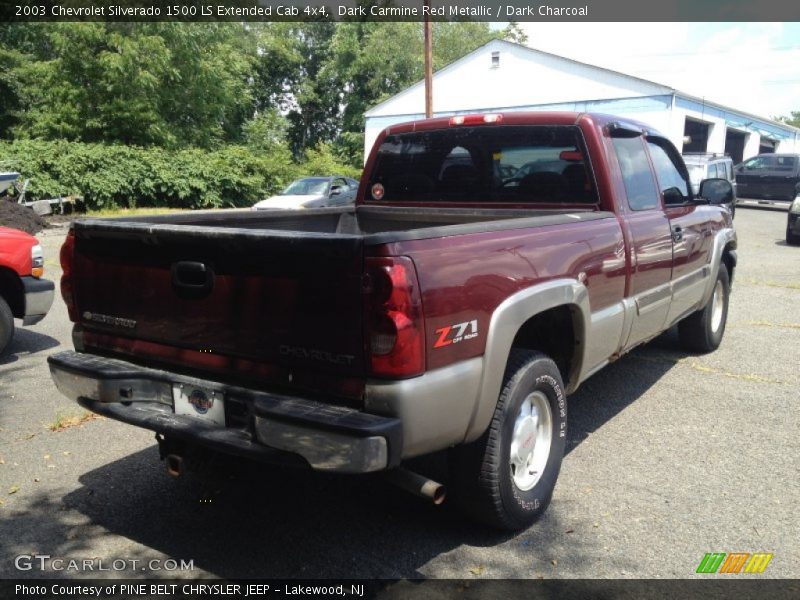 Dark Carmine Red Metallic / Dark Charcoal 2003 Chevrolet Silverado 1500 LS Extended Cab 4x4