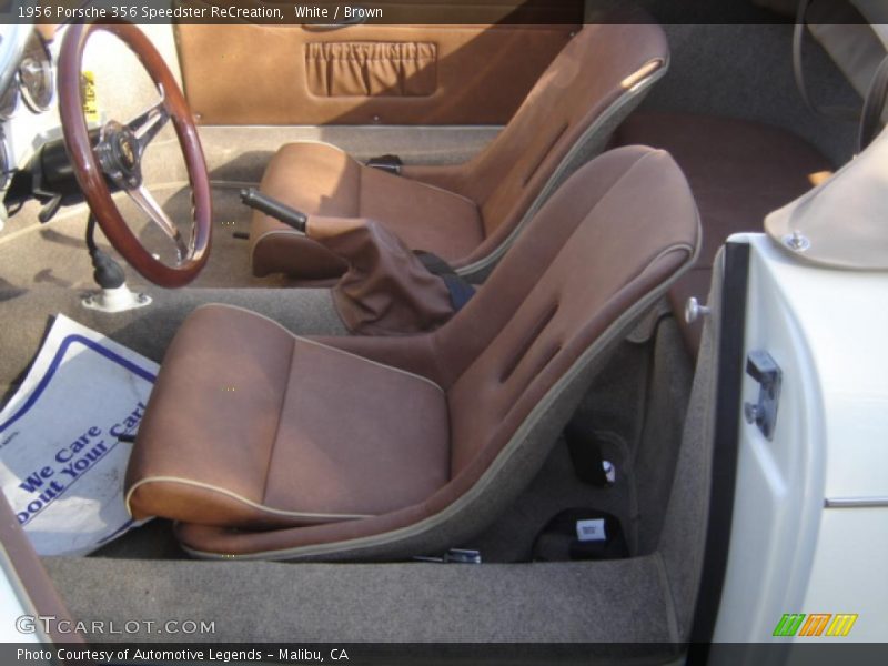 White / Brown 1956 Porsche 356 Speedster ReCreation