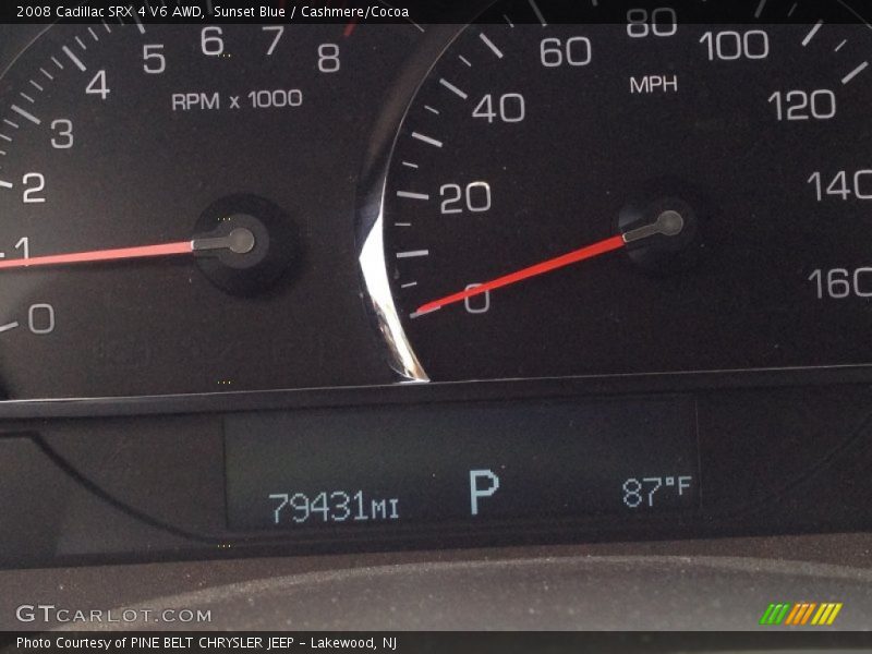 Sunset Blue / Cashmere/Cocoa 2008 Cadillac SRX 4 V6 AWD