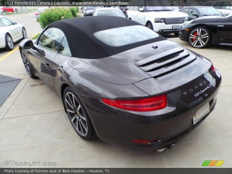 Macadamia Metallic / Sand Beige 2012 Porsche 911 Carrera S Cabriolet