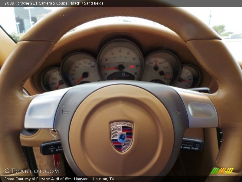 Black / Sand Beige 2009 Porsche 911 Carrera S Coupe