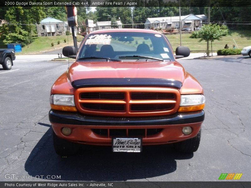 Amber Fire Pearl / Agate 2000 Dodge Dakota Sport Extended Cab 4x4