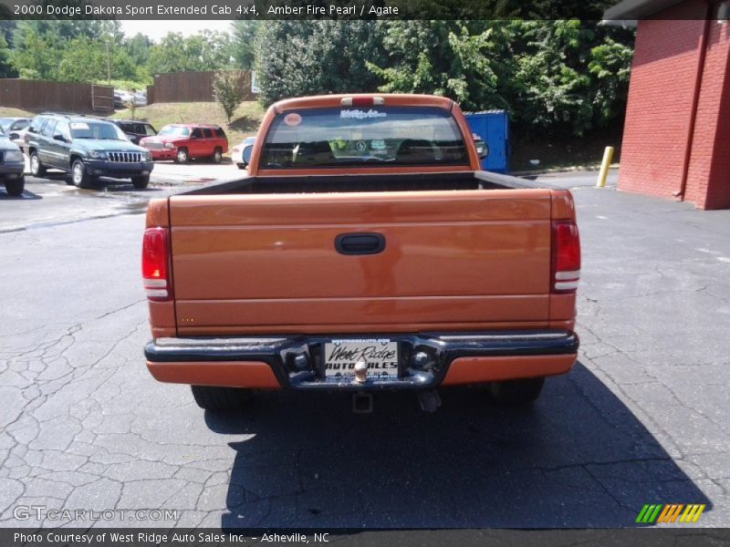 Amber Fire Pearl / Agate 2000 Dodge Dakota Sport Extended Cab 4x4