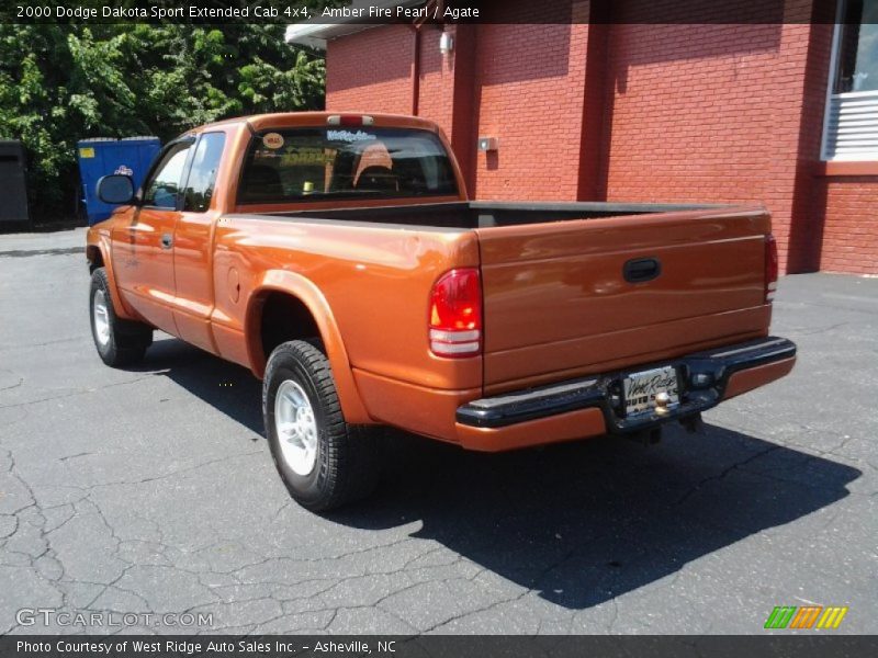Amber Fire Pearl / Agate 2000 Dodge Dakota Sport Extended Cab 4x4