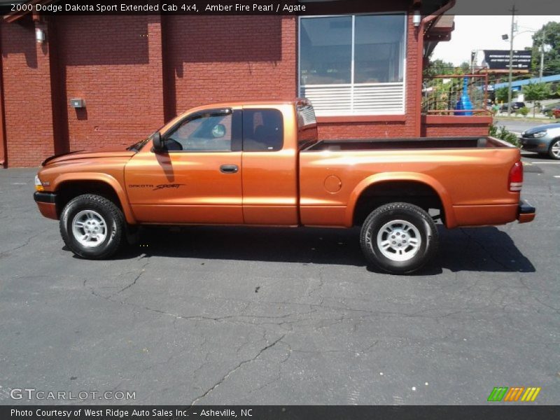 Amber Fire Pearl / Agate 2000 Dodge Dakota Sport Extended Cab 4x4