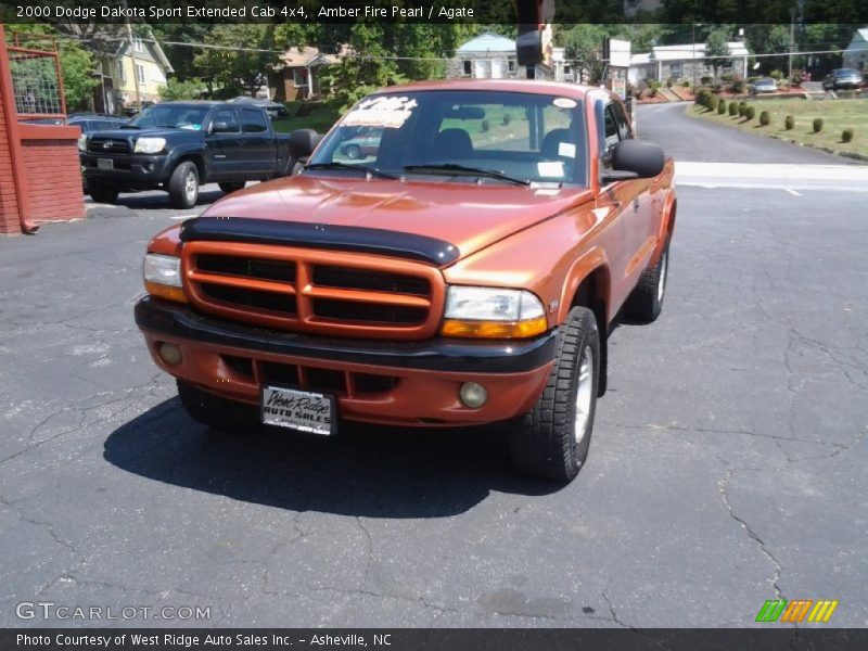 Amber Fire Pearl / Agate 2000 Dodge Dakota Sport Extended Cab 4x4