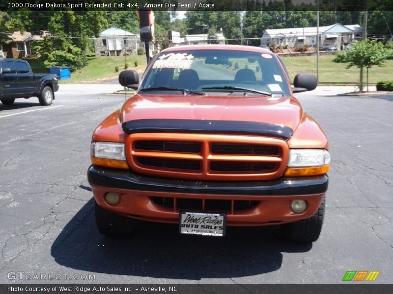 Amber Fire Pearl / Agate 2000 Dodge Dakota Sport Extended Cab 4x4