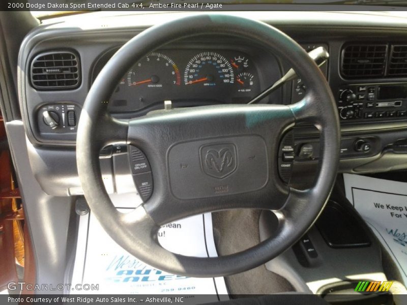 Amber Fire Pearl / Agate 2000 Dodge Dakota Sport Extended Cab 4x4
