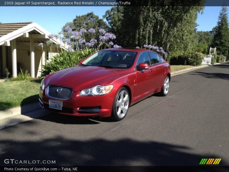 Radiance Red Metallic / Champagne/Truffle 2009 Jaguar XF Supercharged