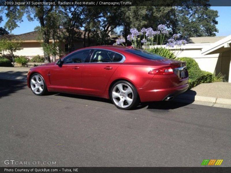 Radiance Red Metallic / Champagne/Truffle 2009 Jaguar XF Supercharged