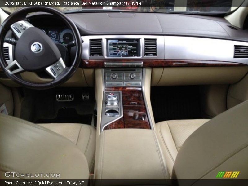 Radiance Red Metallic / Champagne/Truffle 2009 Jaguar XF Supercharged