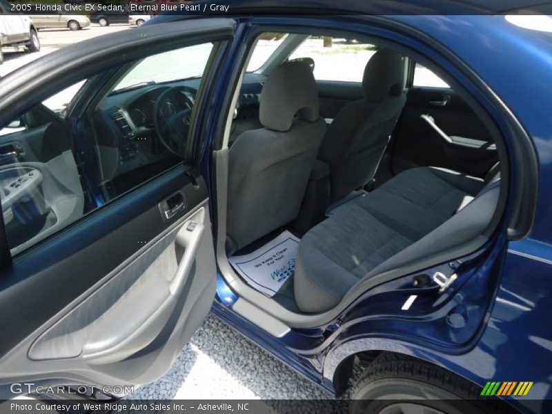 Eternal Blue Pearl / Gray 2005 Honda Civic EX Sedan