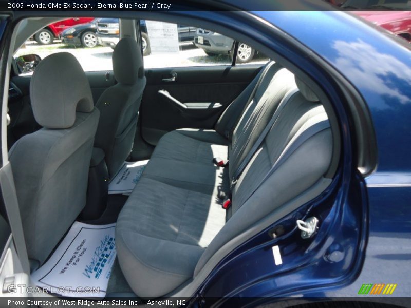 Eternal Blue Pearl / Gray 2005 Honda Civic EX Sedan