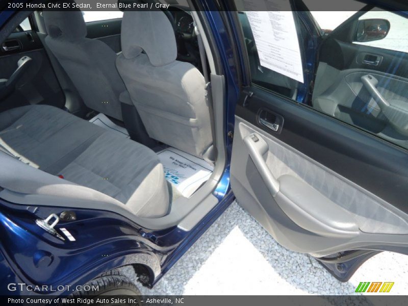 Eternal Blue Pearl / Gray 2005 Honda Civic EX Sedan