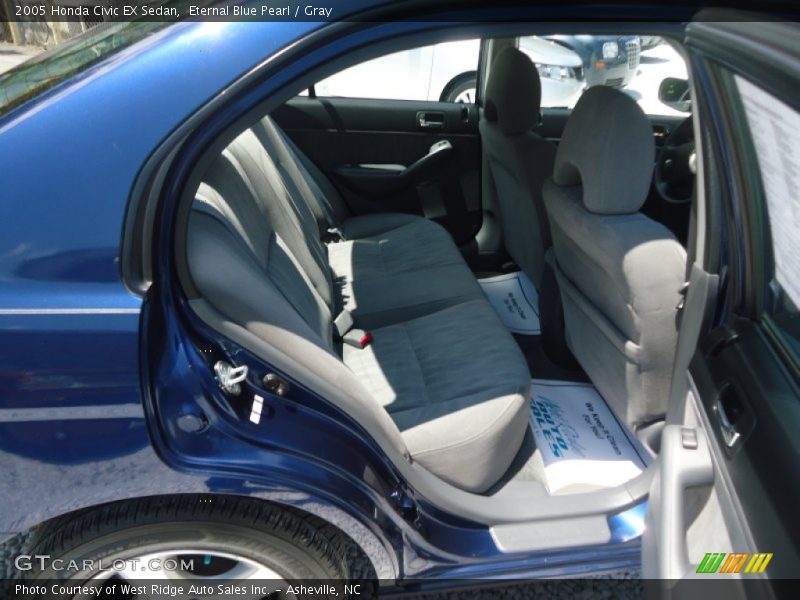 Eternal Blue Pearl / Gray 2005 Honda Civic EX Sedan