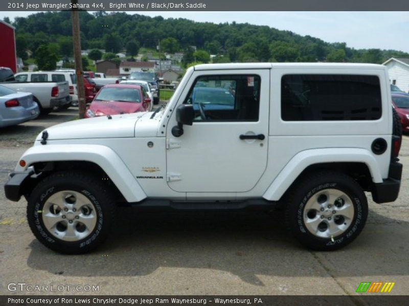 Bright White / Black/Dark Saddle 2014 Jeep Wrangler Sahara 4x4