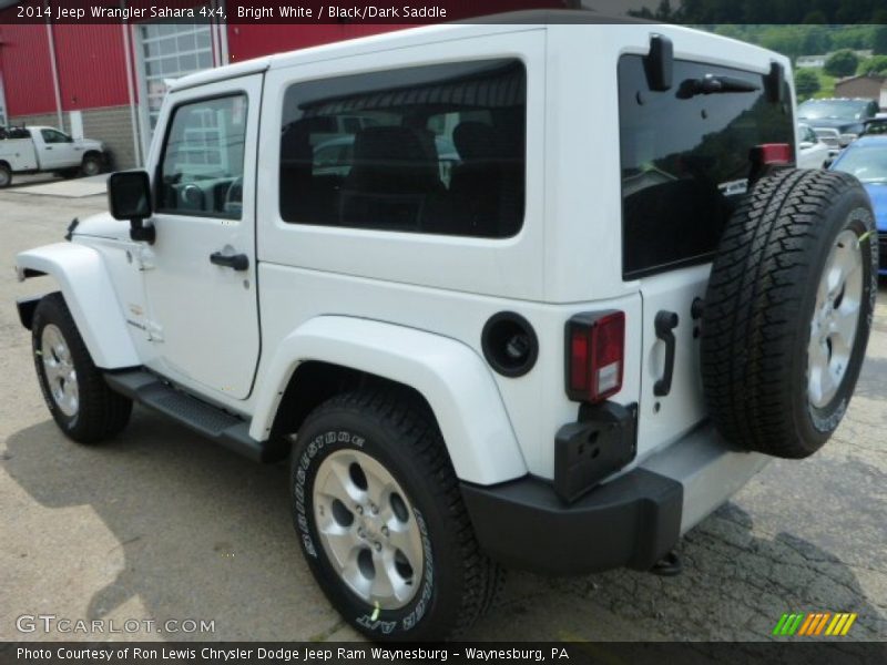 Bright White / Black/Dark Saddle 2014 Jeep Wrangler Sahara 4x4
