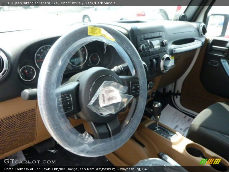 Bright White / Black/Dark Saddle 2014 Jeep Wrangler Sahara 4x4