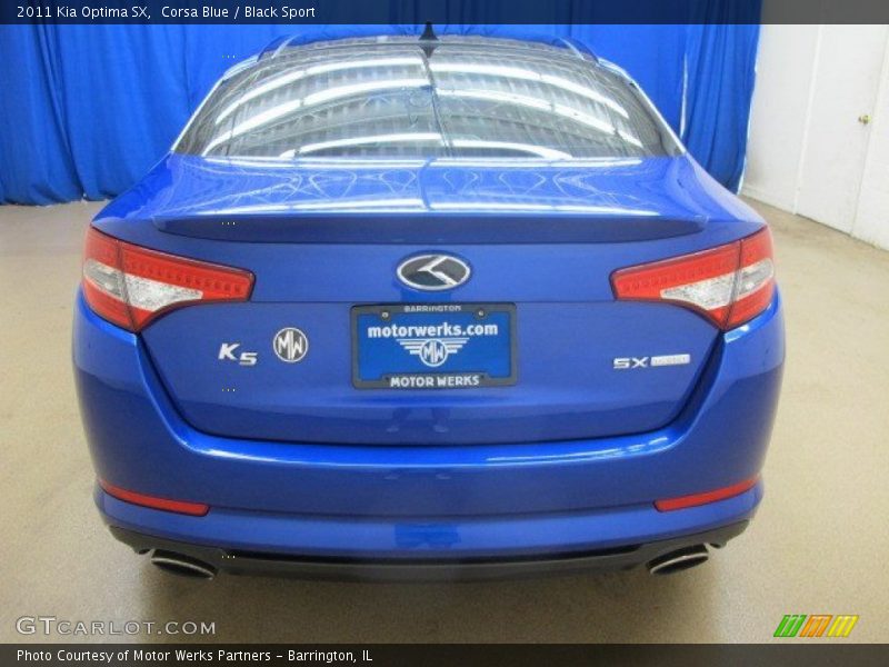 Corsa Blue / Black Sport 2011 Kia Optima SX