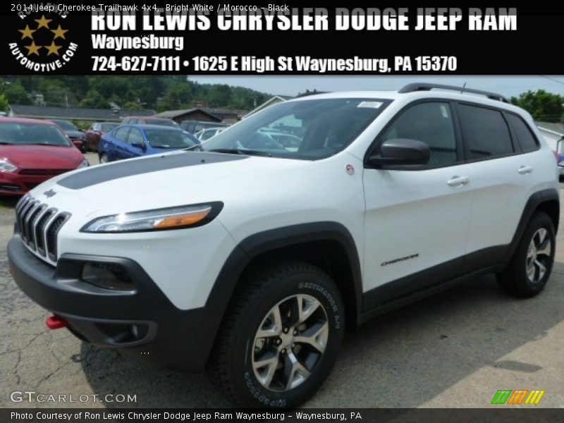 Bright White / Morocco - Black 2014 Jeep Cherokee Trailhawk 4x4