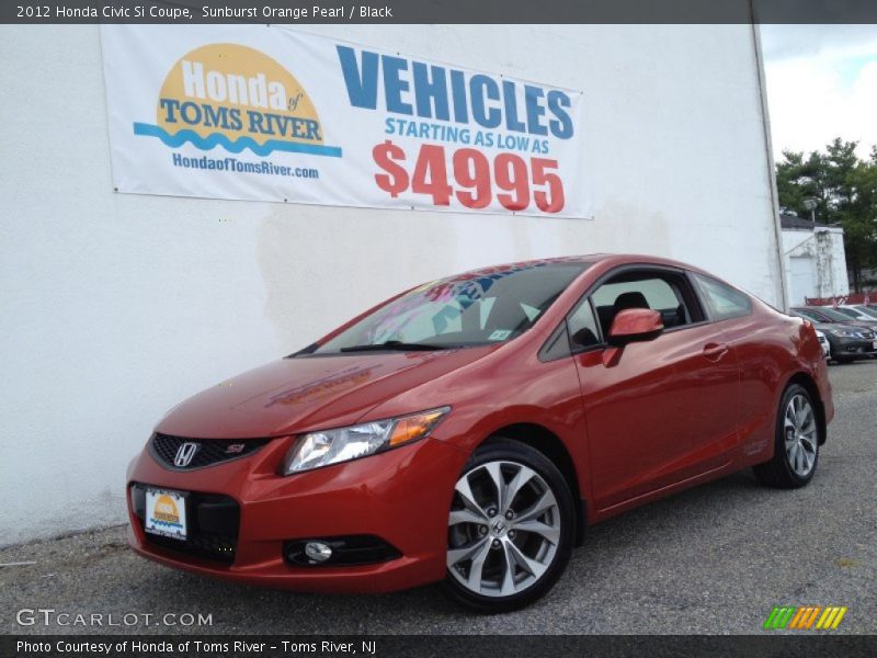 Sunburst Orange Pearl / Black 2012 Honda Civic Si Coupe