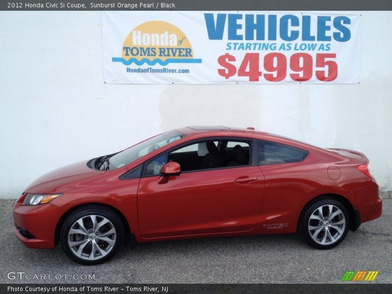 Sunburst Orange Pearl / Black 2012 Honda Civic Si Coupe