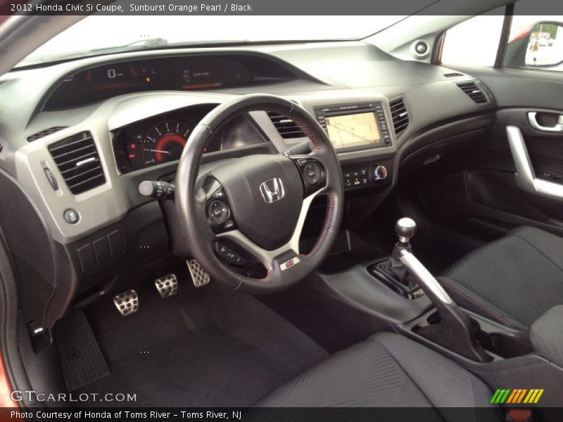 Sunburst Orange Pearl / Black 2012 Honda Civic Si Coupe