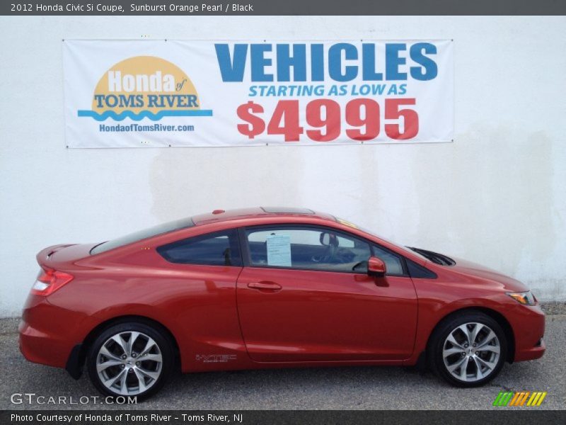 Sunburst Orange Pearl / Black 2012 Honda Civic Si Coupe