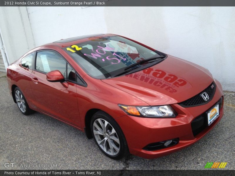 Sunburst Orange Pearl / Black 2012 Honda Civic Si Coupe