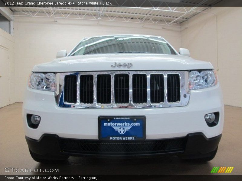 Stone White / Black 2012 Jeep Grand Cherokee Laredo 4x4