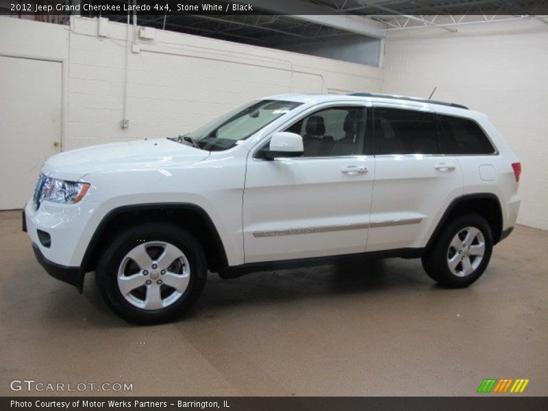 Stone White / Black 2012 Jeep Grand Cherokee Laredo 4x4