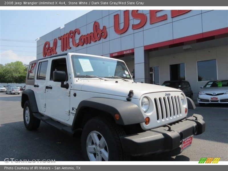 Stone White / Dark Slate Gray/Med Slate Gray 2008 Jeep Wrangler Unlimited X 4x4