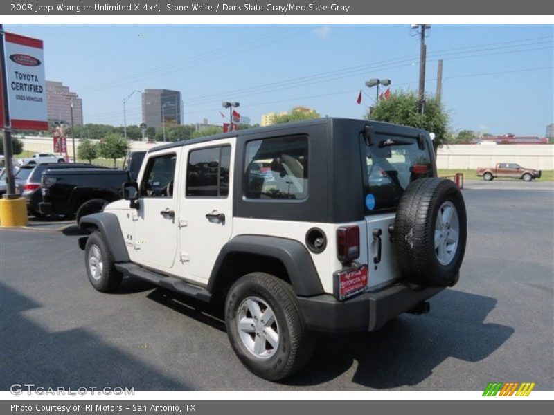 Stone White / Dark Slate Gray/Med Slate Gray 2008 Jeep Wrangler Unlimited X 4x4