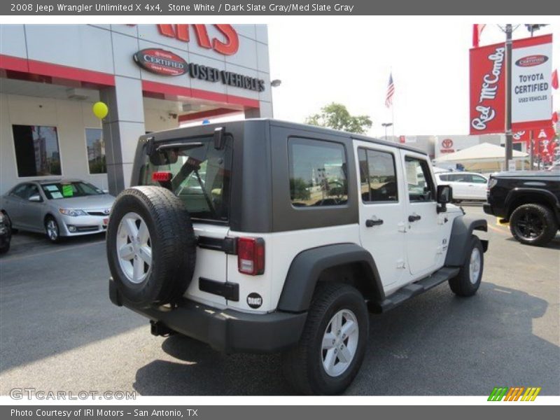 Stone White / Dark Slate Gray/Med Slate Gray 2008 Jeep Wrangler Unlimited X 4x4