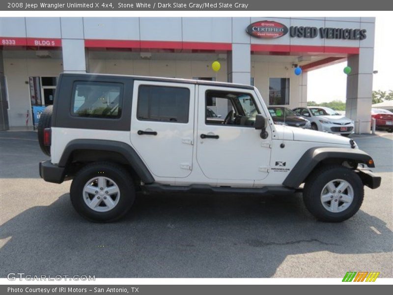 Stone White / Dark Slate Gray/Med Slate Gray 2008 Jeep Wrangler Unlimited X 4x4